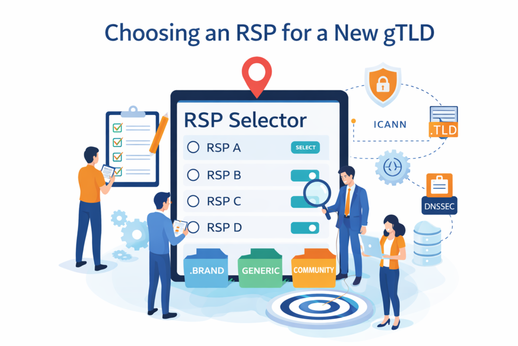 Choosing an RSP for a New gTLD using a registry service provider selection tool